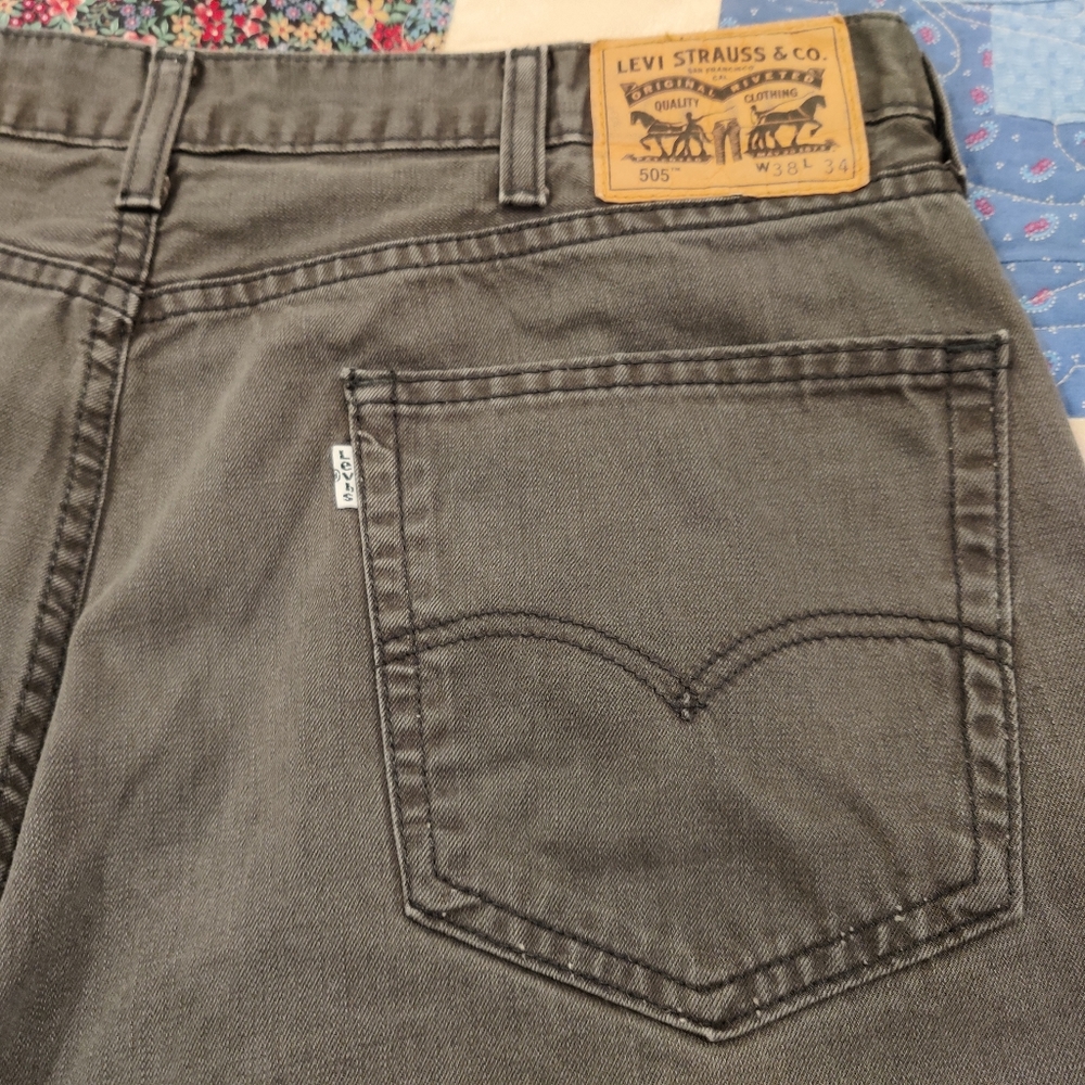 Levi’s 505 38x30 👖 Charcoal Straight Leg Twill